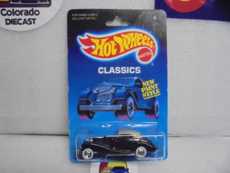 1986 HOT WHEELS CLASSICS BLACK MERCEDES 540K WHITEWALLS For Sale