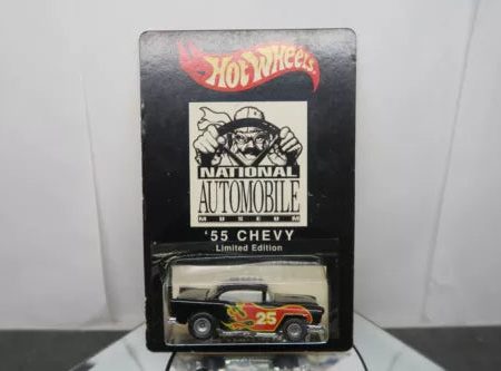 1993 Hot Wheels National Automobile Museum Black 55 Chevy Limited Edition w RR s Online Sale