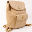 Chanel Double Turn-Lock Backpack Beige For Cheap