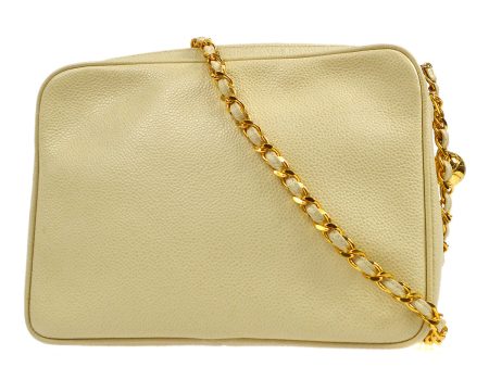 CHANEL 1994-1996 Triple CC Camera Bag Small Ivory Caviar 17405 on Sale