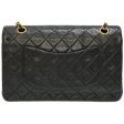 Chanel Matelasse 25 W Flap Chain Shoulder Bag Lambskin Leather Black Fashion