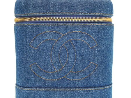 Chanel Blue No. 4 Coco Mark Vanity Bag Handbag Online now