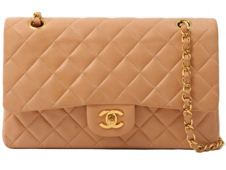 Chanel Around 1990 Made Classic Flap Chain Bag 25Cm Salmon Pink Fashion