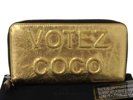 Chanel VOTEZ COCO round zipper long wallet with seal 20 series A82190 Sale