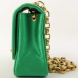 Chanel Around 1990 Made Silk Satin Diana Flap Bijou Chain Bag Mini Green Online Sale