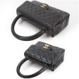 Chanel matelasse parent and child bag hand leather black gold metal fittings vintage Matelasse Pair Bag For Cheap