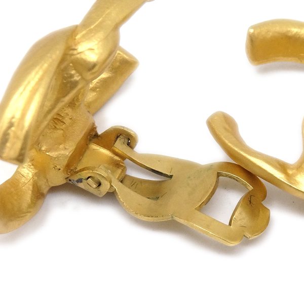 CHANEL CC Earrings Clip-On Gold 00T 97548 on Sale