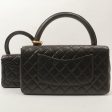 Chanel Around 1992 Made Classic Flap Handbag With Micro Bag Black Online Sale