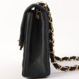 Chanel Around 1985???1990 Made Silk Satin Circle Turn-Lock Chain Bag Black Cheap