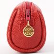 Chanel Around 1995 Made Caviar Skin Mini Pouch Red on Sale