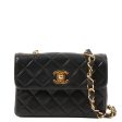 Chanel Around 1990 Made Straight Flap Turn-Lock Mini Chain Bag Black Online Hot Sale