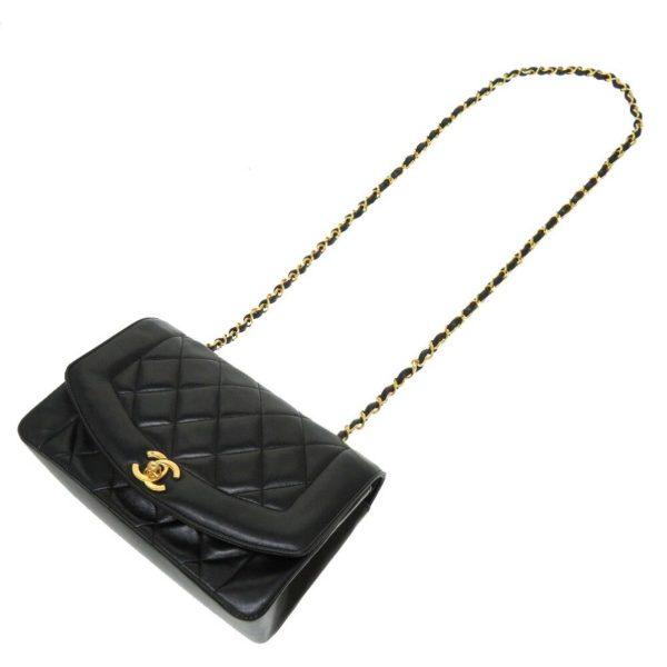 Chanel Diana 22 Small Lambskin Black Matelasse Cocomark Turnlock Shoulder Bag Online Hot Sale