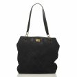 Chanel Wild Stitch Coco Mark Tote Bag Black Gold Suede Ladies CHANEL For Cheap