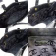 Chanel wild stitch tote bag gold metal fittings here mark handbag black Discount