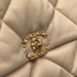 Chanel 19 Nineteen Large Bag 2WAY Chain Shoulder Lambskin Beige Vintage Sale