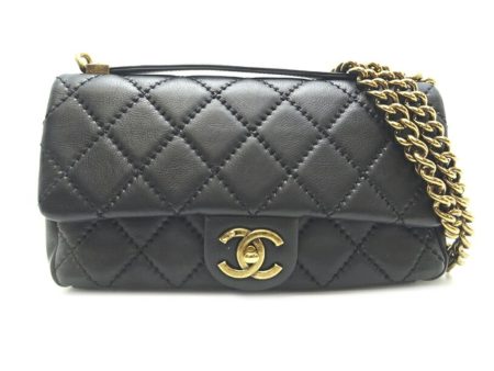 Chanel Wild Stitch Matelasse 2Way Bag Women s Shoulder Leather Black x For Cheap