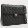 Chanel 2003 Made Caviar Skin Classic Flap Chain Bag Jumbo Black Online