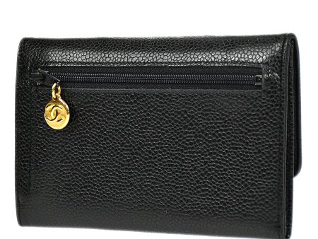 CHANEL 1994-1996 Timeless Coin Case Caviar Black 97297 Fashion