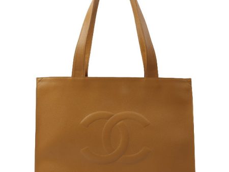 Chanel Around 1998 Made Caviar Skin Cc Mark Stitch Tote Bag Beige Online now