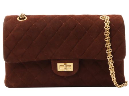 Chanel Around 1998 Made Suede 2.55 Classic Flap Chain Bag 25Cm Brown Cheap