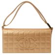 Chanel 2002 Made Big Coco Mark Stitch 2 Way Bag Bronze Cheap