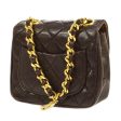 CHANEL Brown Lambskin Classic Flap Micro Belt Bag 63012 on Sale