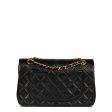 Chanel Black Quilted Lambskin Vintage Small Classic Double Flap Bag Cheap