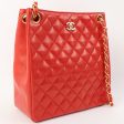 Chanel Around 1995 Made Paris Limited Cc Mark Plate 2Way Chain Bag Red For Sale