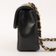 Chanel Around 1990 Made Straight Flap Turn-Lock Mini Chain Bag Black Online Hot Sale