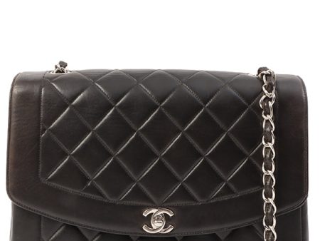 Chanel Around 1997 Made Diana Flap Chain Bag Black For Cheap