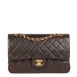 Chanel Brown Quilted Lambskin Vintage Medium Classic Double Flap Bag Online