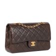 Chanel Brown Quilted Lambskin Vintage Medium Classic Double Flap Bag Online