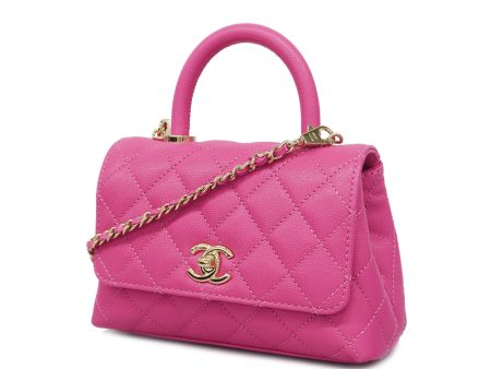 Chanel 2way bag matelasse caviar skin pink gold metal Supply