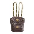 Chanel matelasse chain mini backpack rucksack leather brown gold metal fittings miniduma Hot on Sale