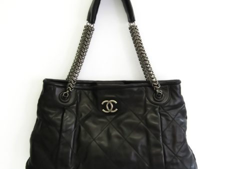 Chanel Bicolor Women s Leather Handbag Black Sale