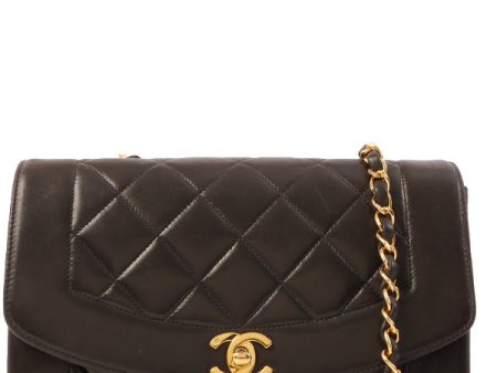 Chanel Around 1995 Made Diana Flap Chain Bag 23Cm Black Online Sale