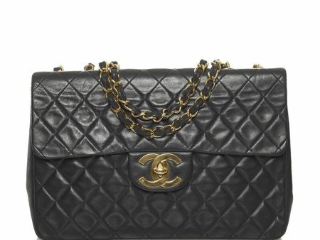 Chanel Matelasse 33 Coco Mark Big Chain Shoulder Bag Black Lambskin Ladies CHANEL Online Sale