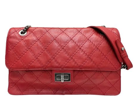 Chanel 2.55 matelasse chain shoulder bag red coco mark leather antique silver matte vintage metal fittings Matelasse Bag COCO Fashion