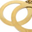 CHANEL CC Hoop Earrings Clip-On Gold 10463 Cheap