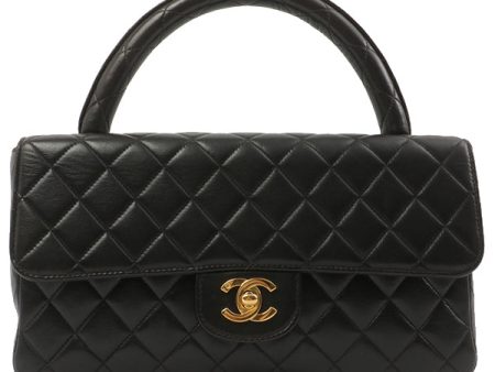 Chanel Around 1995 Made Classic Flap Handbag Black Cheap