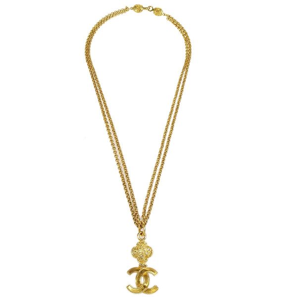 CHANEL CC Logos Gold Pendant Necklace 95A 42493 Online Hot Sale