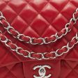 Chanel Red Quilted Leather Jumbo Classic Single Flap Bag Online Sale