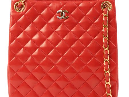 Chanel Around 1995 Made Paris Limited Cc Mark Plate 2Way Chain Bag Red For Sale