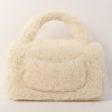 Chanel Around 1992 Made Fur Classic Flap Top Handle Bag Off White For Cheap