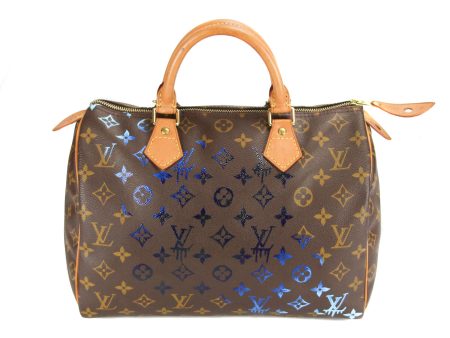 Upcycled Louis Vuitton Speedy 30 Monogram Canvas - Blue Specter For Cheap