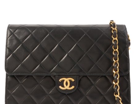 Chanel Around 1997 Made Cc Mark Plate Chain Bag Black Online Hot Sale