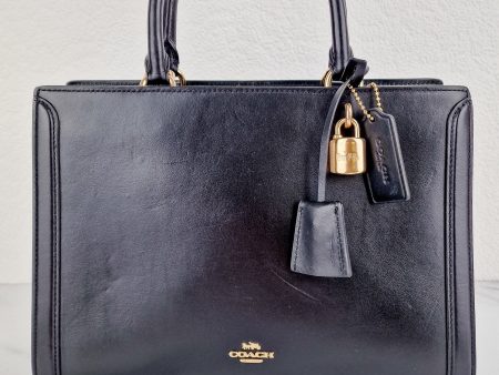 Coach Zoe Carryall Handbag in Smooth Black Leather - Coach F49500 Online Hot Sale