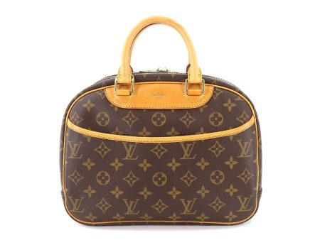 Louis Vuitton Monogram Trouville Hand Bag Brown M42228 Gold Hardware Hot on Sale