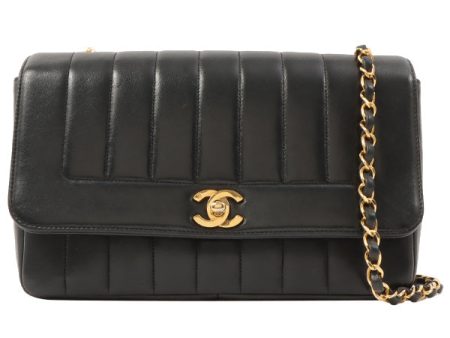 Chanel Around 1995 Made Mademoiselle Stitch Turn-Lock Chain Bag Black Online