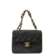 Chanel Around 1995 Made Classic Flap Chain Top Handle Bag Mini Black For Cheap